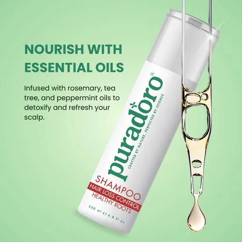 Miniatura 5 de Champú para control de pérdida de cabello y raíces saludables, fórmula natural con romero, biotina, cafeína, zinc, regeneración, terapia
