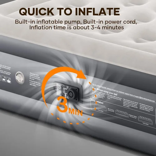 Miniatura 6 de InnoTruth Colchón de aire matrimonial con bomba integrada, ganador del premio Family Choice, colchón inflable, cama de aire elevada de 18 pulgadas