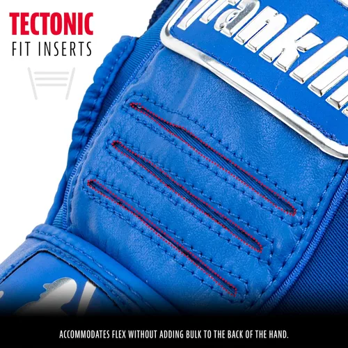 Miniatura 3 de Franklin Sports MLB - Guantes de bateo de béisbol CFX Pro para jóvenes y adultos, béisbol + sóftbol, varios tamaños + colores Cromo Royal