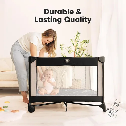 Miniatura 8 de Sábanas ajustadas para Pack and Play - Paquete de 2 sábanas mini para cuna para Pack N Play, colchón 38x26, ropa de cama suave y acogedora
