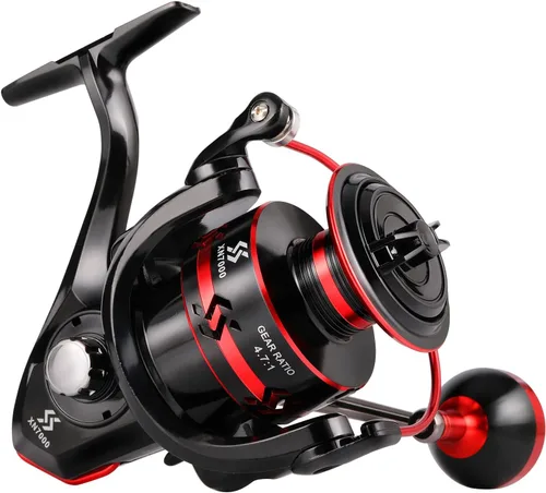 Miniatura 2 de Sougayilang Carretes giratorios ligeros ultra suaves potentes carretes de pesca rojo y azul y dorado B-Rojo