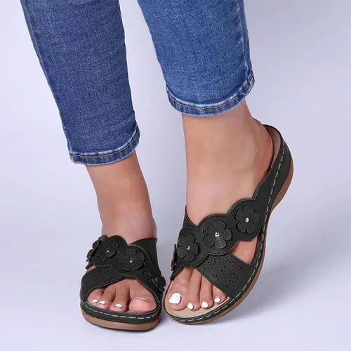 Miniatura 2 de Sandalias ortopédicas con soporte de arco para mujer, sandalias de cuña para mujer, sandalias para caminar, cómodas sandalias de plataforma
