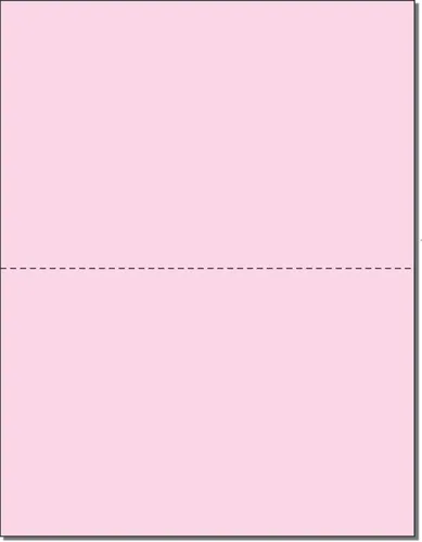 NextDayLabels - Paquete de 500 hojas, papel perforado tamaño carta de 8 1/2 x 11 pulgadas (rosa, perforación de 5 1/2 pulgadas)