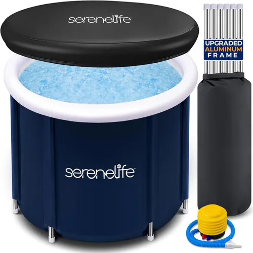 Miniatura 7 de SereneLife Bañera de hielo ovalada aislada de 105 galones para atletas, cápsula de recuperación de terapia de inmersión fría para una persona