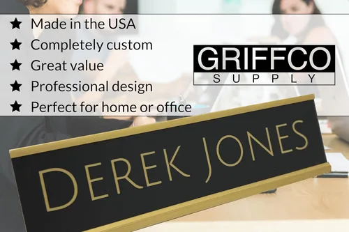 Miniatura 3 de Placa de nombre personalizada, sin soporte, 2 x 8 pulgadas, personalizable