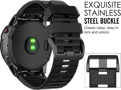 Miniatura 7 de Correa para Garmin Fenix 7X / Fenix 6X / Fenix 5X, correa de repuesto de silicona suave para Garmin Fenix 7X Pro/Fenix 6X Pro/Fenix 5X Plus/Fenix
