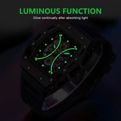Miniatura 5 de MF MINI FOCUS Watch Wristwatch Fashion Hollow Big Dial Luminous Waterproof Sport Analog Quartz Business Mens Watches Silicon Strap Dress Watch