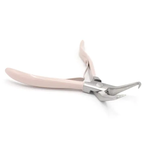 Miniatura 5 de Alicates de extensión de cabello con micro anillo, kit de herramientas para abridor de cuentas (rosa impactante)