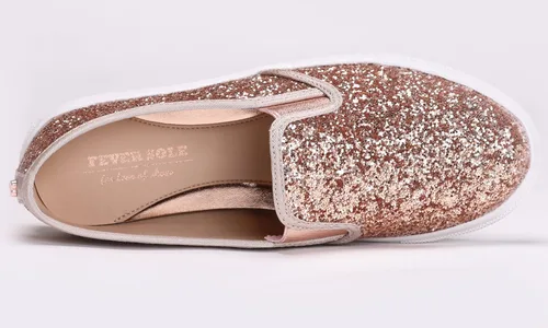 Miniatura 4 de FEVERSOLE Tenis de moda planos y casuales tipo mocasín sin agujetas para mujer