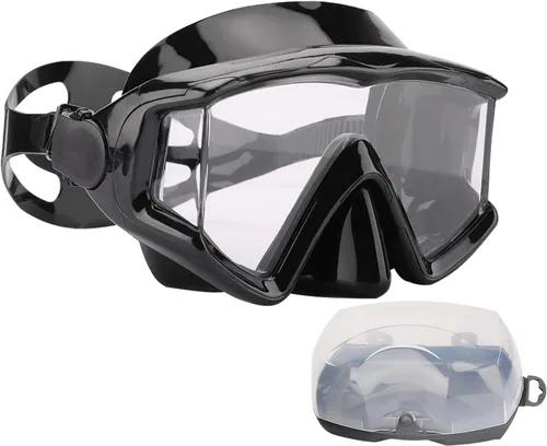 Miniatura 19 de Máscara de buceo Anti-niebla Natación Snorkel máscara adecuada para adultos Buceo Natación Snorkel Gafas Máscaras Lentes negro-azul