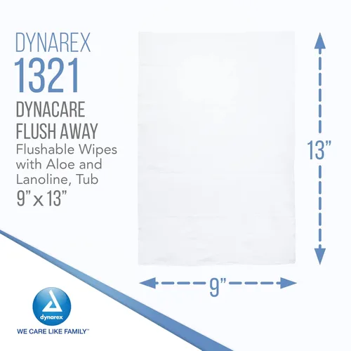 Miniatura 2 de Dynarex DynaCare Toallitas desechables para baño, toallitas húmedas para higiene de baño, sin alcohol, seguras para alcantarillas y sistemas