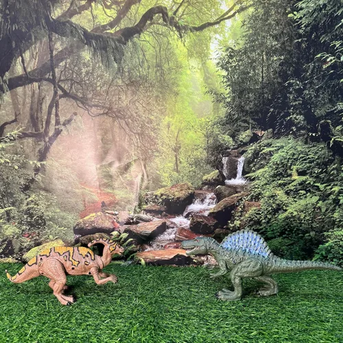 Miniatura 8 de EKU Juguetes de Dinosaurio Chomp Action Mosasaurus Spinosaurus Toy, Cabeza Móvil Movimiento de Ataque Parasaurolophus Figuras de Acción Realistas
