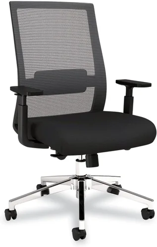 Alera Ashdale - Silla de oficina ergonómica giratoria, silla de trabajo con respaldo de malla, asiento ajustable y altura del brazo, soporta hasta