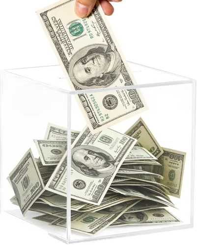 Miniatura 14 de Alcancía transparente para adultos/niños, caja de dinero de acrílico que no se puede abrir para ahorrar dinero en efectivo y monedas, debe romperse