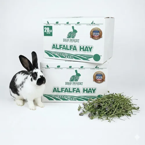 Miniatura 12 de High Desert Heno de alfalfa, alimento de hojas blandas rico en proteínas para animales jóvenes en crecimiento, alimento natural para conejos y heno