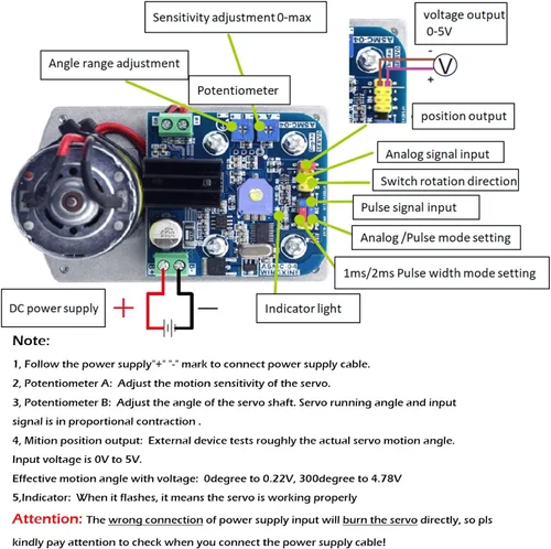 Miniatura 4 de ASMC-05B Robot Servo de alta potencia de alta potencia de alto esfuerzo de torsión 12V ~ 24V 396.8 lbs.cm Manipulador robótico grande para RC Smart