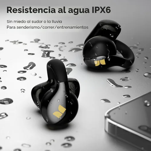 Miniatura 8 de Monster AC225 - Auriculares de oído abierto, sonido estéreo, auriculares Bluetooth 6.0 de oreja abierta, auriculares ligeros y cómodos con clip