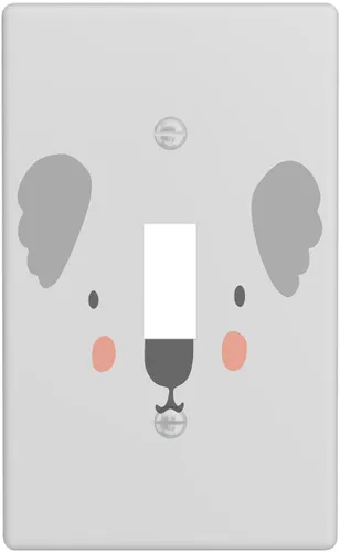 Miniatura 59 de Cubierta de interruptor de luz dúplex de elefante de dibujos animados de 1 banda, cubiertas de enchufe, placa frontal decorativa para receptáculo
