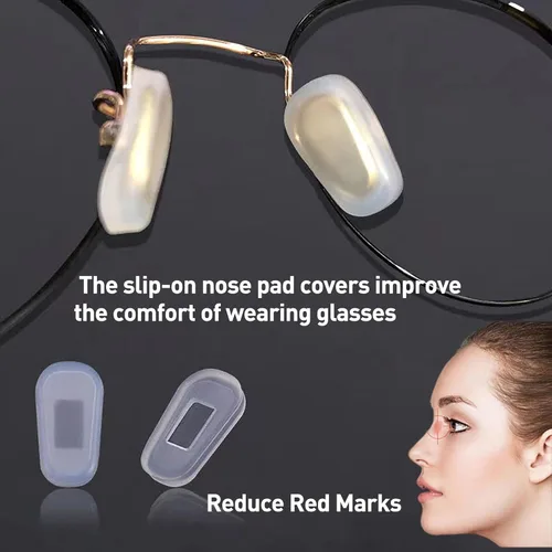 Miniatura 2 de Fundas de almohadilla de nariz para lentes, almohadilla de silicona antideslizante para lentes, fundas protectoras para gafas almohadillas