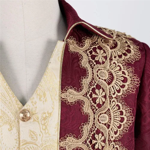 Miniatura 4 de Crubelon Chaqueta medieval steampunk para hombre, estilo gótico, victoriano, uniforme