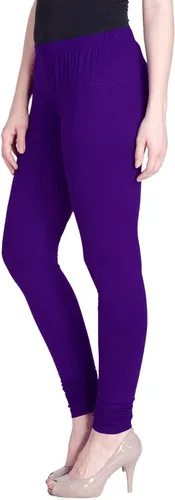Miniatura 6 de ladyline Leggings Churidar elásticos de algodón para mujer Extra largos de longitud completa de cintura alta Talla regular y grande Pantalones