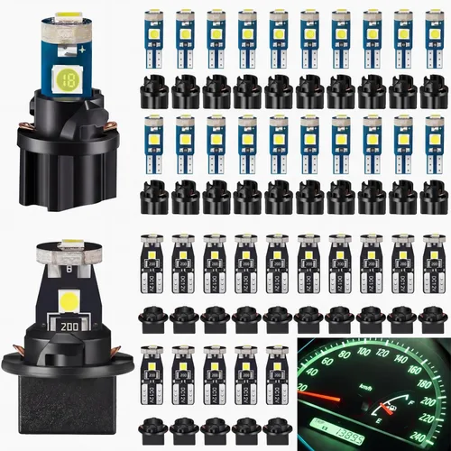 Miniatura 11 de BBTO 20 Set T5 T10 LED Bulbs Dash Lights with Twist Socket Instrument Dashboard Light LED Bulbs for Interior Car Lights Dashboard Instrument Panel