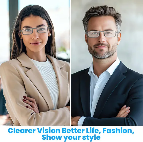 Miniatura 2 de Gafas de lectura plegables portátiles con bloqueo de luz azul, lentes ultrafinas plegables con estuche para hombres y mujeres lectores