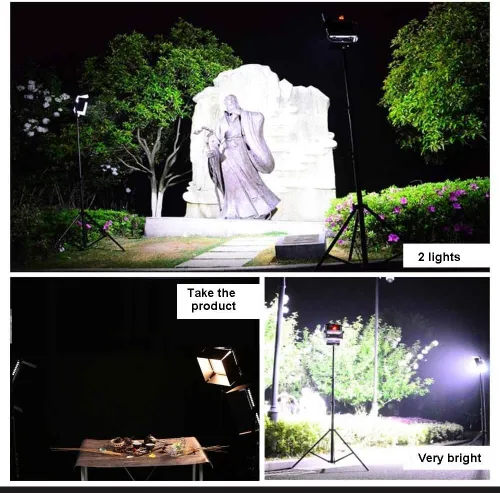 Miniatura 3 de Luz de video LED profesional con soporte en U, puertas de granero y funda de transporte para estudio, Youtube, video, fotografía, iluminación, marco