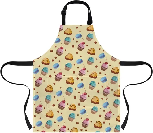 Miniatura 25 de doginthehole Delantal para niños con bolsillo para niños y niñas, delantales de chef ajustables con 2 bolsillos para cocinar, pintar