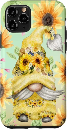 Miniatura 28 de iPhone 14 Pro Max Gnomo de girasol para jardín mamá hippies lindo patrón de verano caso