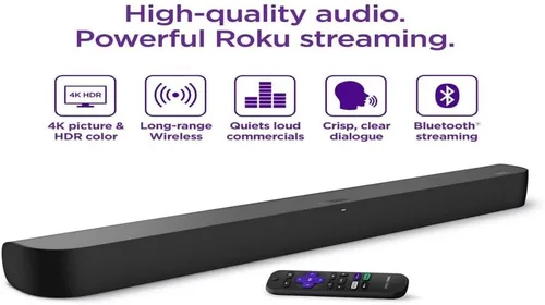 Miniatura 2 de Roku onn Barra de sonido inteligente con reproductor multimedia de transmisión 4K incorporado