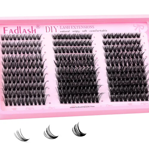 Miniatura 13 de Kit de Extensiones de Pestañas DIY, Pestañas Individuales en Racimos, Pegamento y Sellador de Pestañas, Removedor de Pegamento de Pestañas