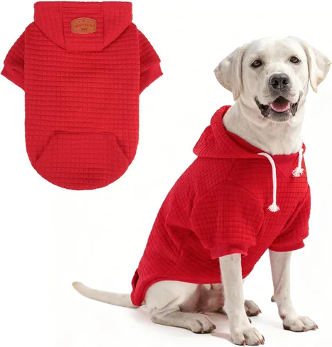 Miniatura 10 de BEAUTYZOO Sudadera con capucha para perro pequeño con bolsillos, ropa para perros pequeños y medianos, niño y niña, abrigos de algodón laminado tipo