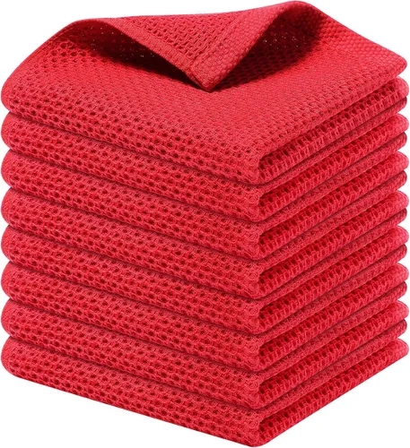 Miniatura 38 de Kitinjoy - Paños de cocina de 100 % algodón, tela de tejido gofrado, paño de limpieza ultrasuave, absorbente y de secado rápido. Gris Oscuro