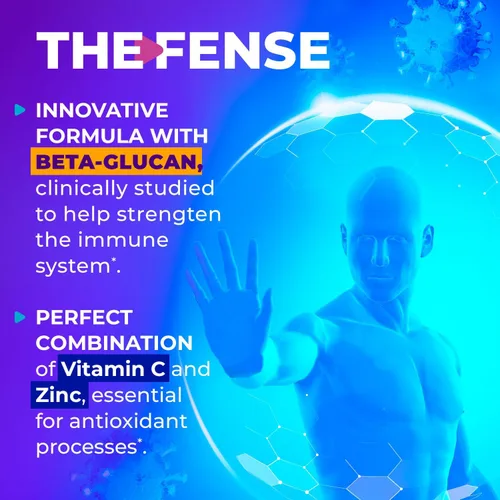 Miniatura 2 de THE-FENSE Cápsulas de suplemento de beta-glucano, vitamina C y zinc, refuerzo de apoyo inmunológico para mujeres y hombres, libre de gluten