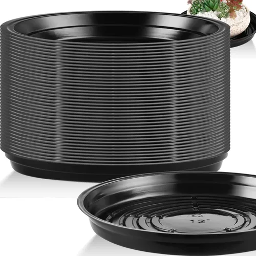 Miniatura 35 de Paquete de 30 platillos transparentes para plantas en interiores (4, 6, 8, 10, 12 pulgadas) platillos para macetas para plantas en maceta, juego