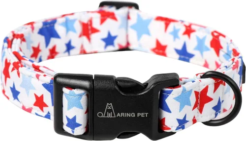 Miniatura 26 de Aring Pet Collar de algodón, ligero y ajustable, con hebilla de liberación rápida para perros pequeños, medianos y grandes, para cachorros, S