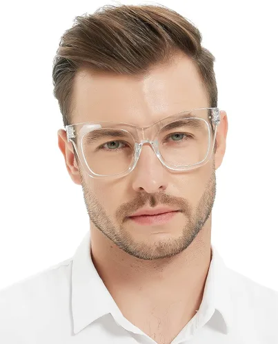 Miniatura 8 de MARE AZZURO Gafas de lectura de gran tamaño para hombre, a la moda, lectores gruesos 1.0 1.25 1.5 1.75 2.0 2.25 2.5 2.75 3.0 3.5 4.0