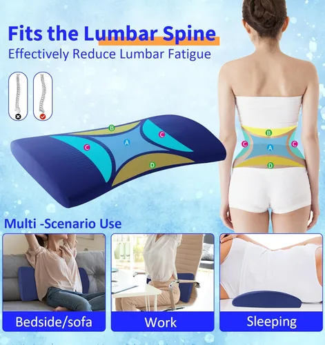 Miniatura 4 de Almohada de Apoyo Lumbar para la Cama para Aliviar el Dolor de Espalda: Almohada de Espalda Baja para Dormir - Almohada de Cintura de Espuma