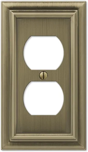 Miniatura 18 de Amerelle 94BW Continental - Placa de pared, 1 en blanco, metal fundido, blanco, 1 paquete
