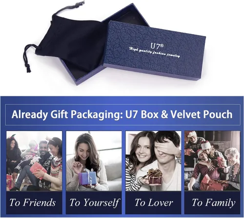 Miniatura 7 de U7 BFF Collar para 23456 Muchachos, Mujeres, Acero Inoxidable, Personalizado, Familia, Hermandad, Amistad, Personalizado, Nombre del Mejor Amigo