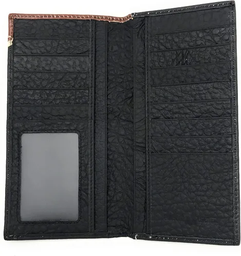 Miniatura 2 de Western Tooled - Cartera de piel auténtica para hombre