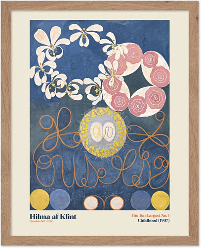 Poster Master Póster de ilustración vintage, impresión retro moderna, los diez más grandes n.º 1, infancia, flor, abstracto, regalo para artista,