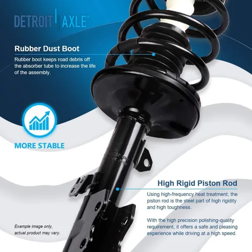 Miniatura 4 de Detroit Axle - 4 piezas de soportes para Toyota 2004 2005 2006 2007 2008 2009 Prius, soportes delanteros y traseros con resortes helicoidales