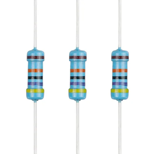 Miniatura 85 de 100 resistencias de 1 ohm 1/2 W (0.5 vatios) ±1% tolerancia de película metálica, resistencia fija de múltiples valores de resistencia opcional
