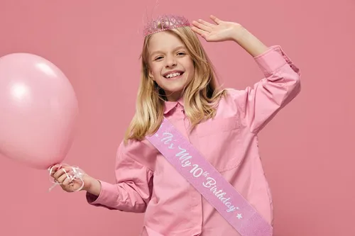 Miniatura 7 de Banda de cumpleaños de 10 años, tiara y corona de cumpleaños de 10 años, banda de cumpleaños de 10 años con brillos, corona de cumpleaños de papel