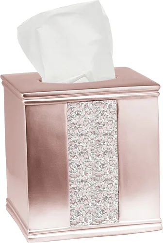 Miniatura 7 de Zahari Home Sinatra - Caja de pañuelos cuadrada para baño, dormitorio, sala de estar, champán