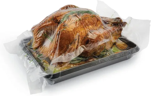 Miniatura 4 de FoodSaver Bolsas selladoras al vacío de ajuste personalizado, almacenamiento hermético de alimentos y rollos Sous Vide, sin BPA, 11 x 16 pies