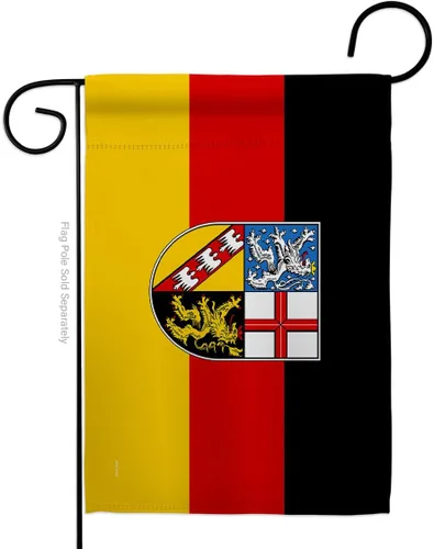 Americana Home & Garden Bandera de jardín de Saarland, Estados de Alemania, territorio de Europa Central, historia antigua, país, área particular,