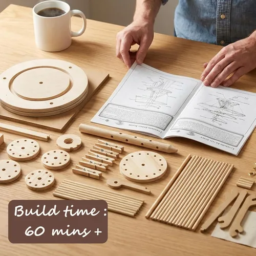 Miniatura 4 de Modelo de máquina voladora de Leonardo da Vinci Pathfinders, juego con modelo de madera